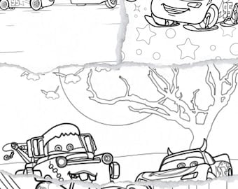 Blixten McQueen och hans mamma målarbilder | Julaktivitet (PDF-nedladdning)