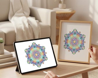 83 mandala-målarbilder för vuxna: Avkopplande zenkonst (digital nedladdning A4/Letter-storlek)