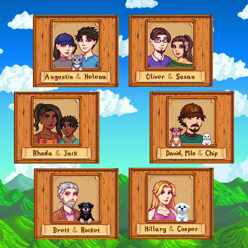 Custom STARDEW VALLEY Portraits, Stardew Valley Custom Portraits