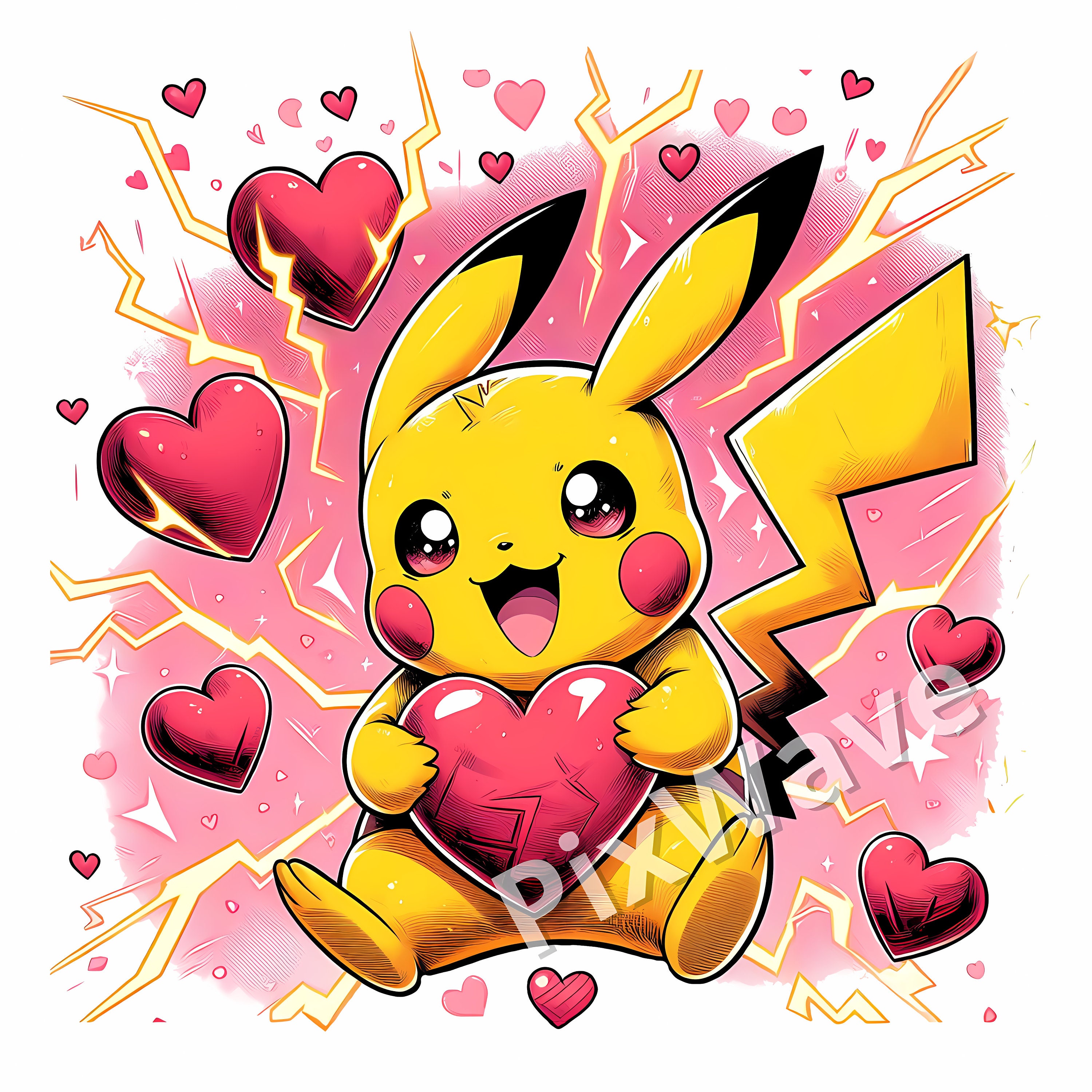 Pikachu Love - Etsy Israel