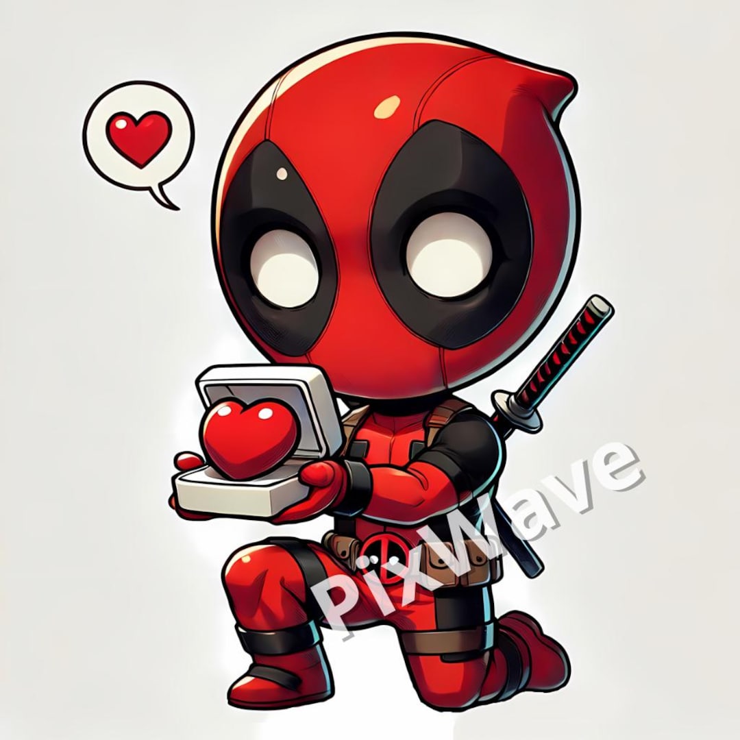 Cute Deadpool, Deadpool Svg Png, Deadpool Svg, Deadpool Valentine Png ...