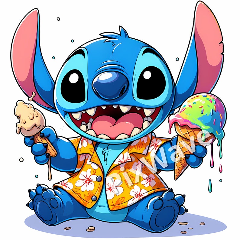 Hawaii Stitch SVG, Stitch Hawaiian Svg, Cute Stitch Png, Cute Stitch