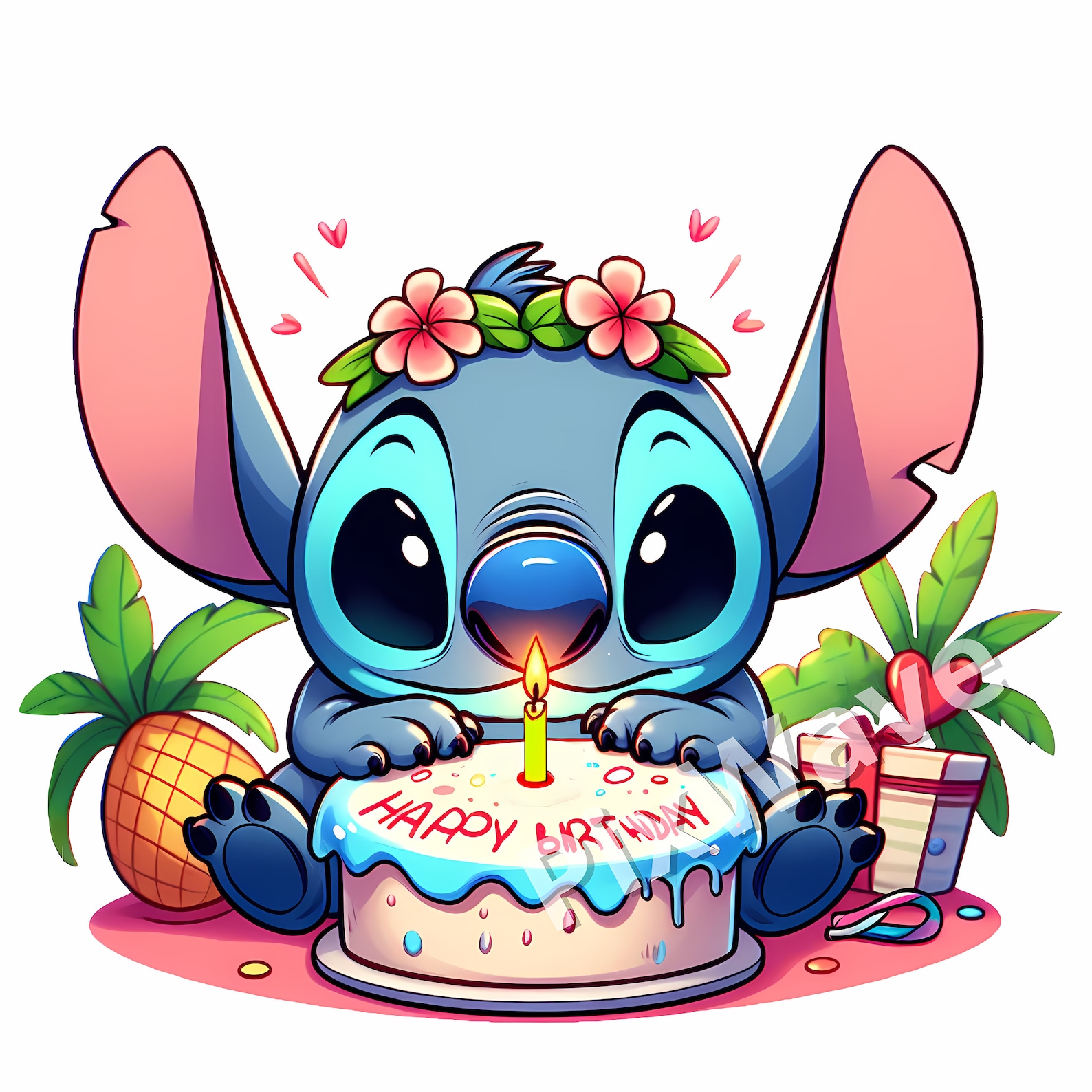 Happy Birthday Stitch PNG, Birthday Stitch SVG, Birthday Lilo and