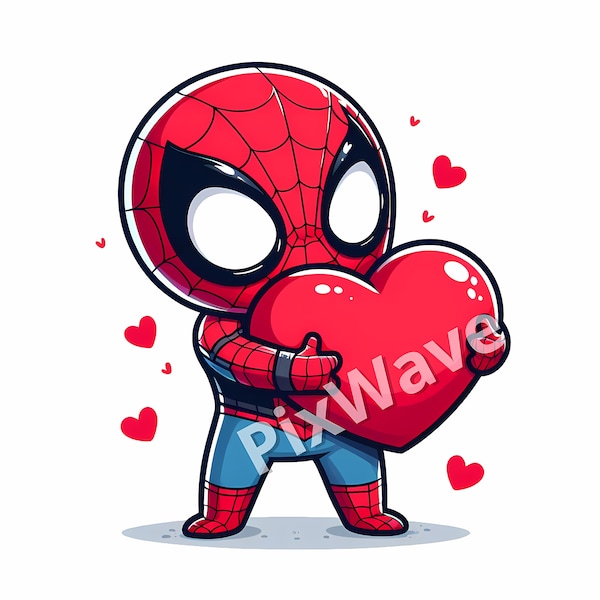 Valentine Spiderman PNG, Spiderman Valentine SVG, Cute Baby Spiderman, Spider Man Valentines Clip Art, Spidey Valentines PNG