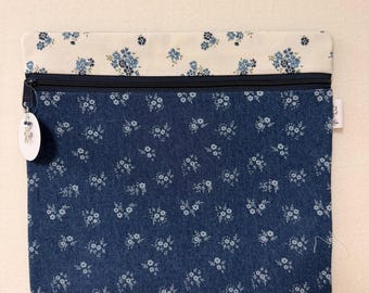 Handmade Zippered Project Bag, Cross Stitch, Embroidery Organizer, WIP bag,