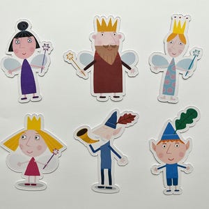 Ben & Holly Cupcake Toppers: Party Decorations (NON EDIBLE)