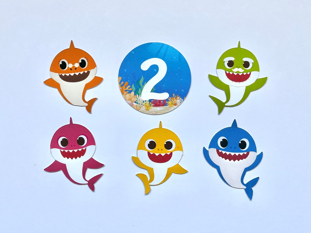 Baby Shark Cupcake Toppers - Etsy