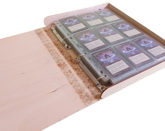 Wooden Trading Cards Binder, Card Storage