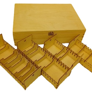 Caja de madera para guardar cartas para juegos de mesa y CCG, diseño horizontal