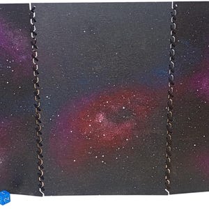 Hand-painted wooden RPG Game Master Screen. For Starfinder, Rogue Trader, Coriolis and other SciFi settings. Nebula Dreamscape