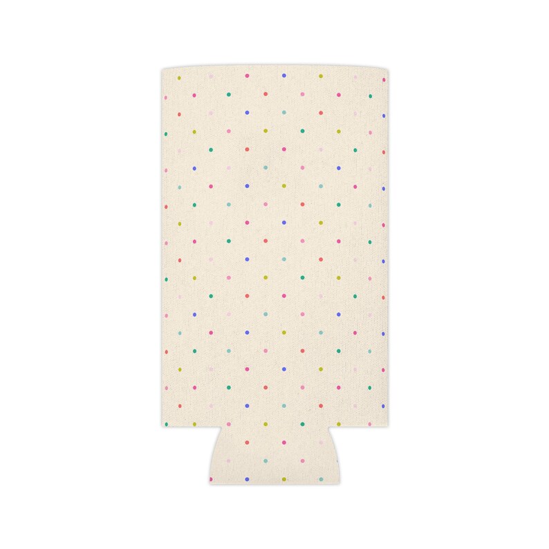 Dot Cake Can Cooler | Fits 12oz Cans, Slim Cans | Summer Pool Lake Beach Wrap image 3