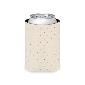 Dot Cake Can Cooler | Fits 12oz Cans, Slim Cans | Summer Pool Lake Beach Wrap image 4