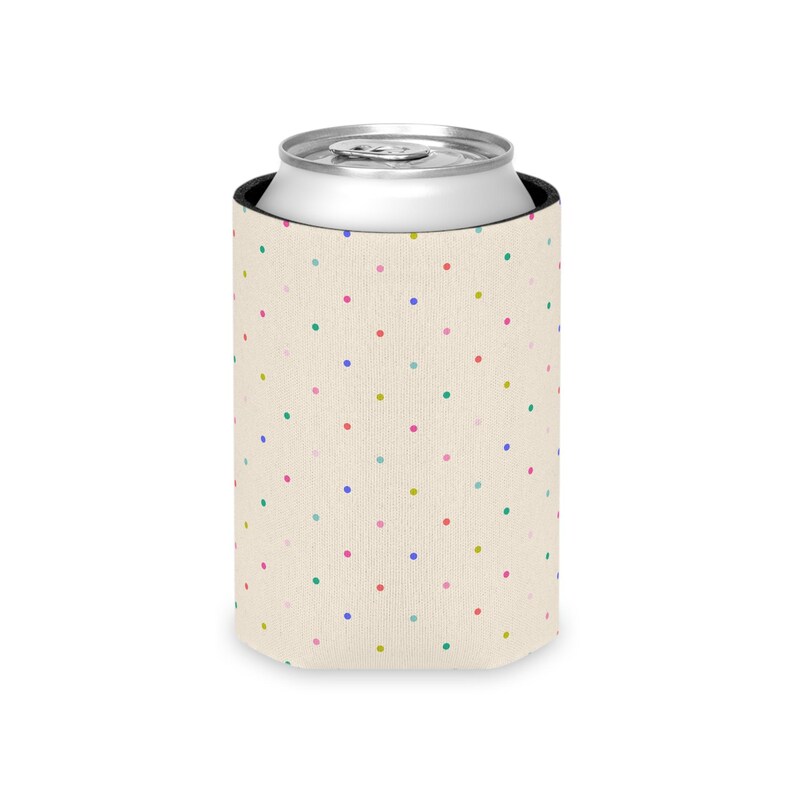 Dot Cake Can Cooler | Fits 12oz Cans, Slim Cans | Summer Pool Lake Beach Wrap image 4