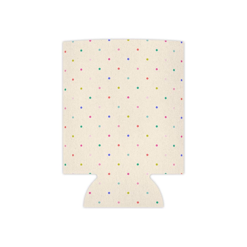 Dot Cake Can Cooler | Fits 12oz Cans, Slim Cans | Summer Pool Lake Beach Wrap image 2