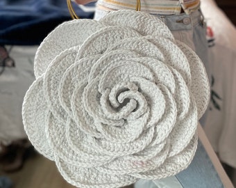 Rose Crochet Purse Handmade PATTERN ONLY Intermediate Skill Required