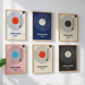 Custom Song Lyrics Vinyl Record Print: Personalized Music Gift