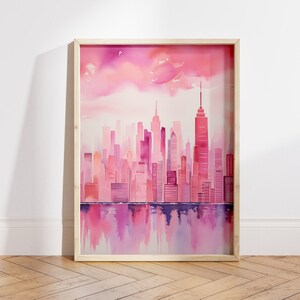 Impression de New York, art mural New York, affiche de New York, impression de l'Empire State Building, impression de voyage à New York, Art de Manhattan - fichier numérique