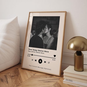 Custom Wedding Song Poster: Personalized Music Gift
