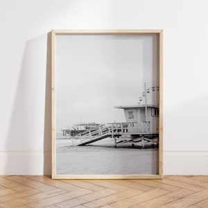 Santa Monica Pier Art Print, Santa Monica Wall Photography, Santa Monica Beach Print, Ferris Wheel Wall Art, California Art  - Digital File