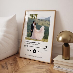 Custom Wedding Song Poster: Personalized Music Gift
