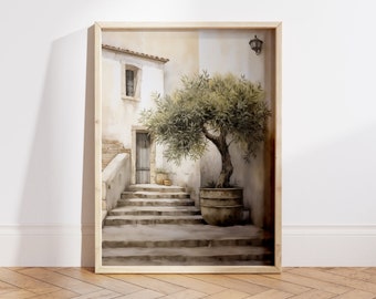 Tableau Olivier : impression d'art mural méditerranéen (fichier numérique)