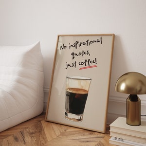 Cartel de la cafetería, cartel del café de buenos días, regalo para amantes del café, arte de la pared de la estación de café, arte de la pared de la cita de la cocina de moda - marco opcional