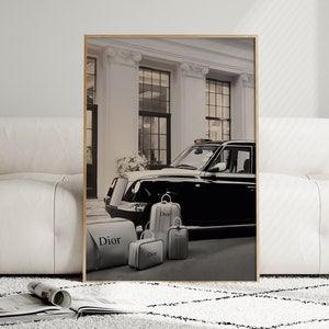 Fashion Wall Decor, Black and White Luxury Print, Luxury Fashion Poster, Designer Wall Art, Vintage Retro Art Print - Optional Frame