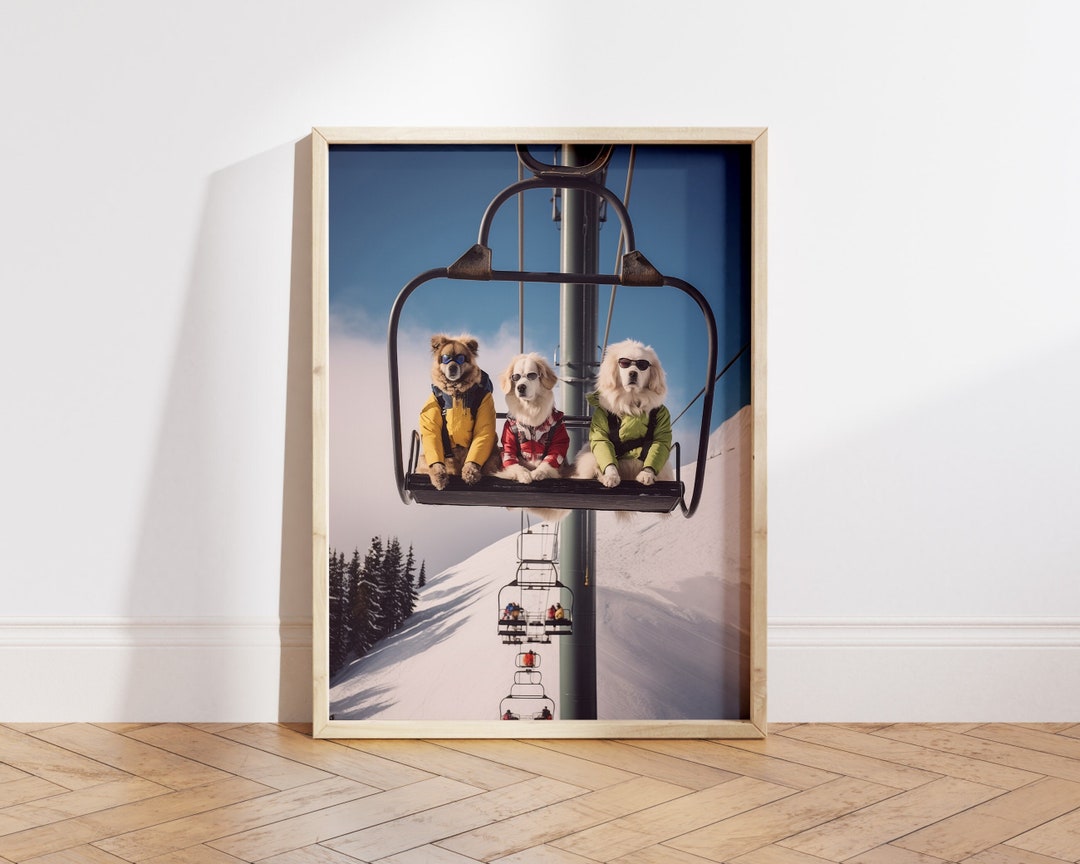 Winter Dogs Ski Resort Banner 48