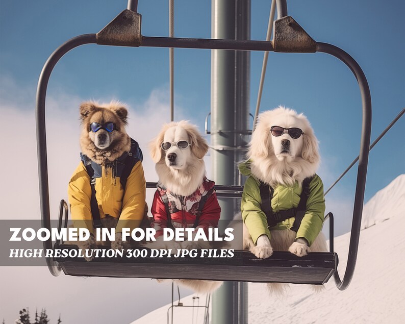 Winter Dogs Ski Resort Banner 48