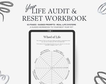 63-Page Life Audit Workbook | Goal Setting & Self-Improvement (Digital Download)