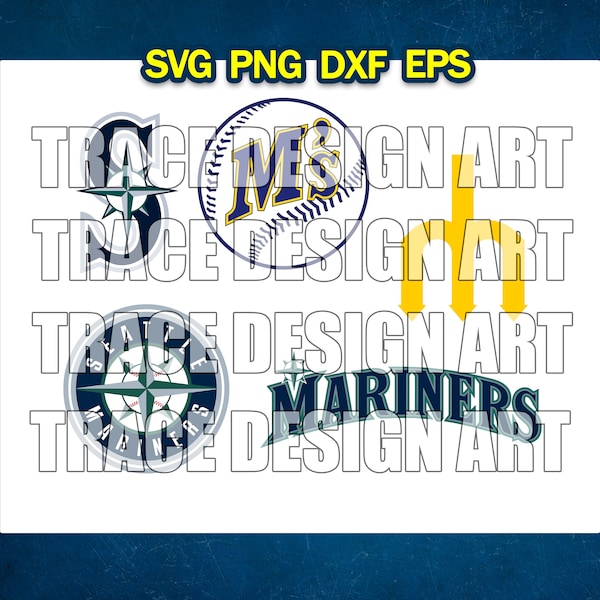 Seattle Marinerss SVG PNG, svg Sports files, Svg For Cricut, Clipart, baseball Cut File, Layered SVG For Cricut File