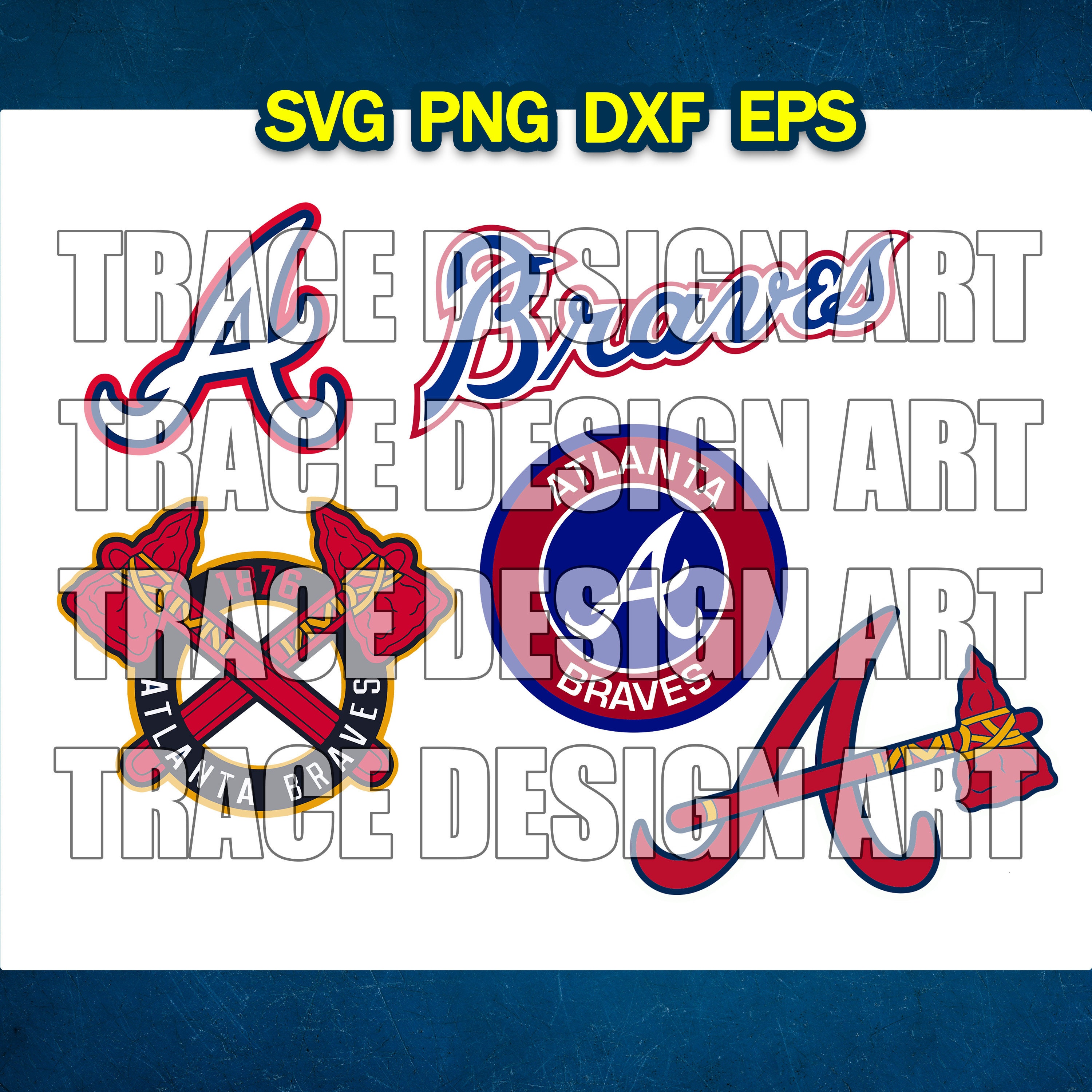 Atlanta Braves Circle Text Logo svg, mlb svg, eps, dxf, png, digital f –  SVG Sporty