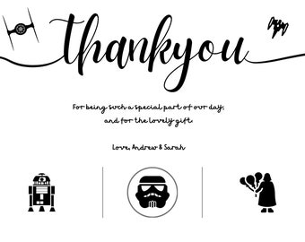 Printable Editable Thank You Card Template Floral Theme Customizable ...