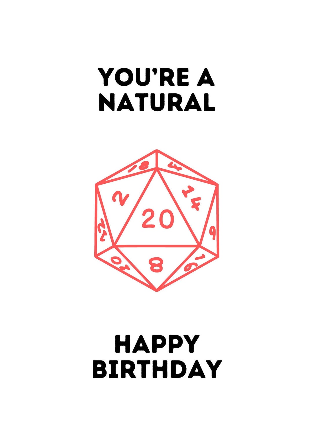 Funny DND Birthday Card Printable Template - Etsy