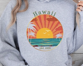 Hawaii Graphic Hoodie: Island Travel Sweatshirt
