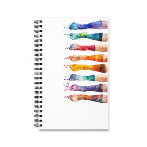 Journal Tagebuch für Reisen, Dankbarkeit, Achtsamkeit, Selbstliebe & Motivation, Füße, Fuß, Watercolor Wasserfarbe Fußmotiv Bild 2