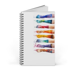 Journal Tagebuch für Reisen, Dankbarkeit, Achtsamkeit, Selbstliebe & Motivation, Füße, Fuß, Watercolor Wasserfarbe Fußmotiv Bild 3