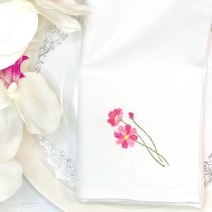 Floral cloth table napkin
