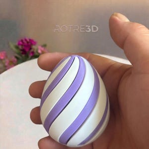Fidget Spiral Osterei 3D Druck | Bewegliches Osterei Spielzeug | Stressabbau Fidget | Ostergeschenk & Deko