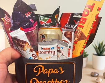 Personalisierte Snackbox Wunschtext | Gaming Knabberschale |  Männer Geschenk | Chips Schüssel Zockerabend | Snack Schale |  Couchtisch Deko