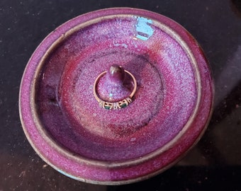 Purple Ceramic Ring Holder