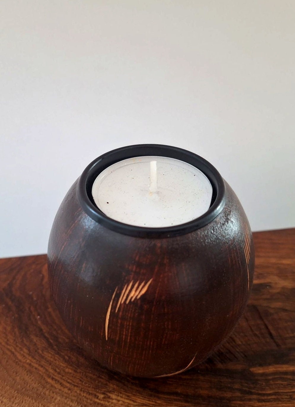 Wooden Tea Light Holder Gift Candle Home Decor Ambience Natural Boho Vintage Handmade Etsy Polska