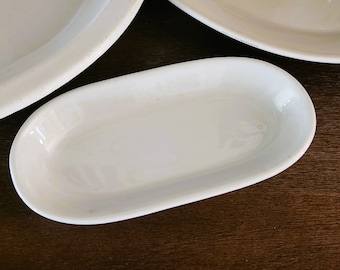 Sterling Vitrified China Ironstone Butter Dish | Spoon Rest | Jewelry Dish | Coin Dish | Vintage Restaurant Ware Hotel Ware