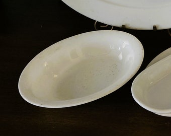 Rare Antique Homer Laughlin Genesee Ironstone Bowl - 1918 - Vintage Side Dish Serving Bowl - Marked 58N - Made in May of 1918 In Newell WV