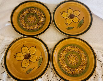 Mix & Match | Designers Collection | Honey Flower | Porto Fino | Dessert Salad Plate -Approximately 7.5" Wide - Vintage Stoneware