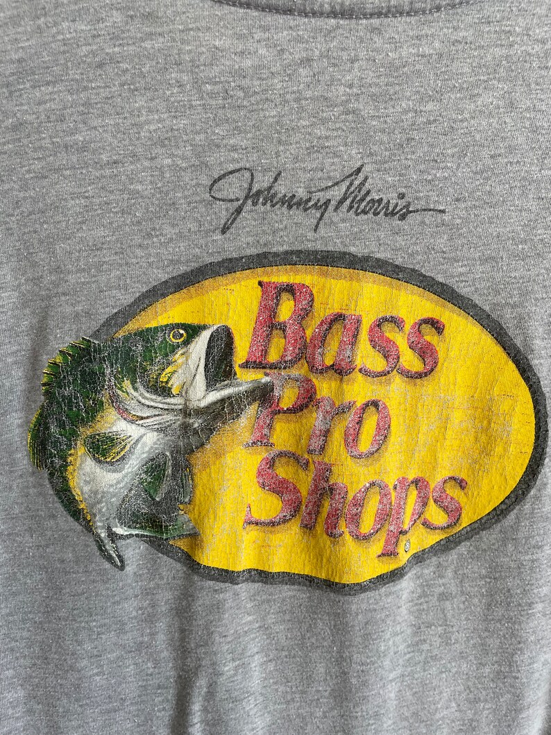 T-shirt Bass Pro Shops Homme – Gris Taille M – Manches Courtes – Pêche Outdoor