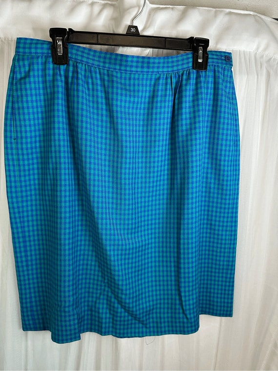 Vintage Pendleton Turquois Pencil Skirt