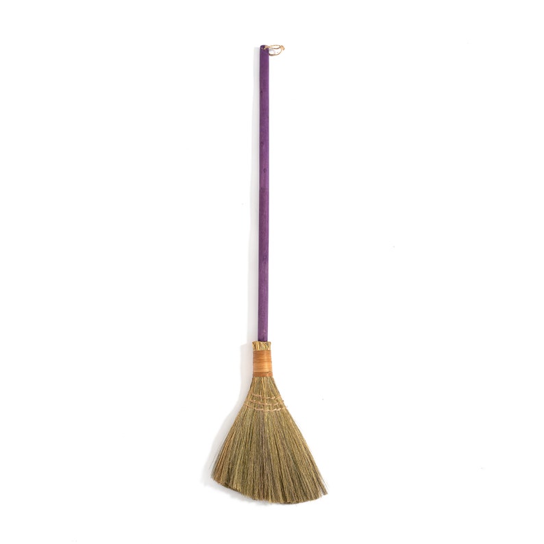 TTS for Home Vietnamese Straw Soft Broom 45inch Purple Long Handle