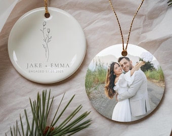 Personalized Engagement Ornament 2026: Custom Couple Wedding Gift