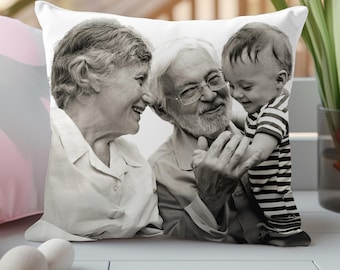 Custom Photo Pillow: Personalized Family Gift, Vibrant Home Decor